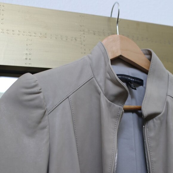 Leather Evening Jacket by White House Black Market - Size S - Picture 8 of 11